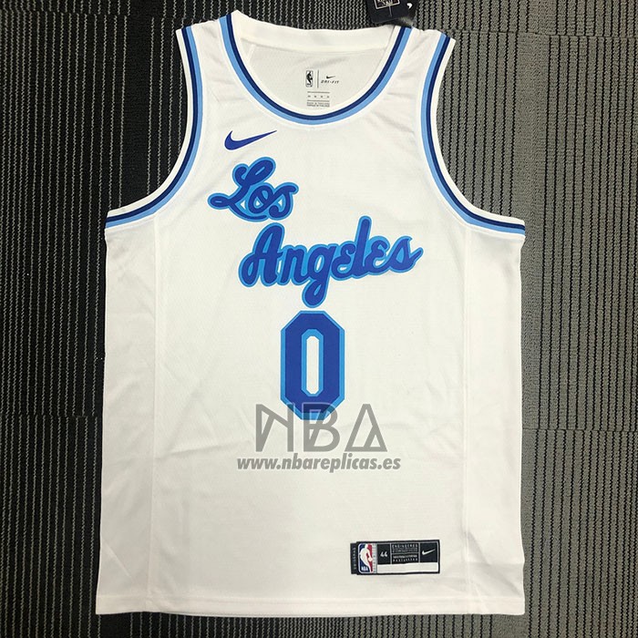 Camiseta Los Angeles Lakers Russell Westbrook NO 0 Classic 2019-20 Blanco